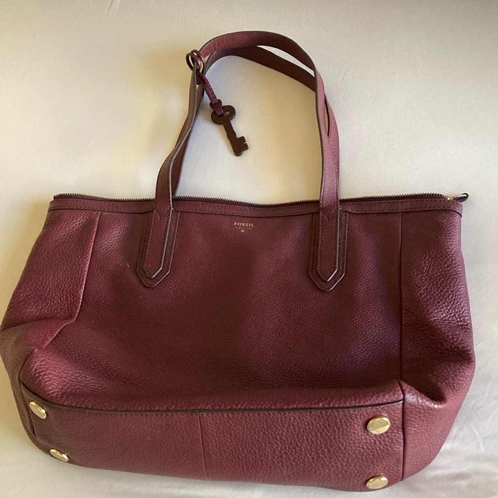 Fossil Burgundy Sydney Tote